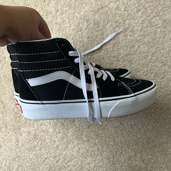 Vans Classic Black and White High-Tops - Picture 2 of 5